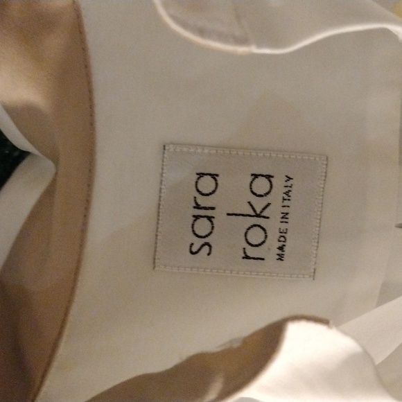 Sara Roka Orange Pleated Skirt - Picture 2 of 7